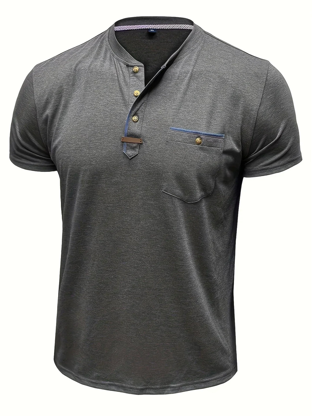 Classic Round Neck Pocket Shirt