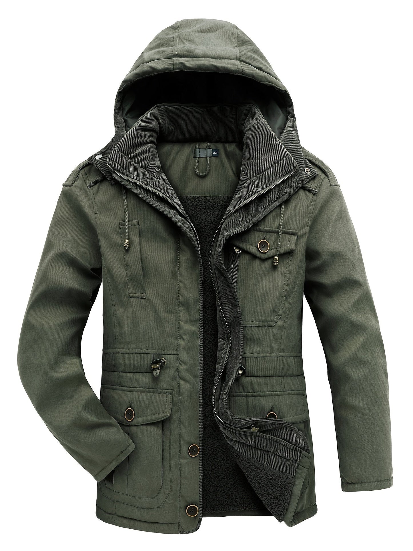 Alexander | Men’s Warm Thick Hooded Utility Jacket