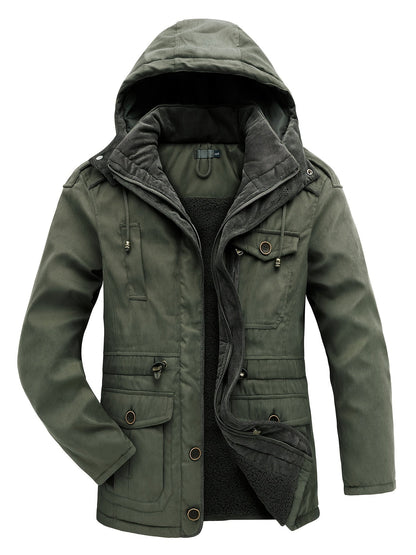 Alexander | Men’s Warm Thick Hooded Utility Jacket