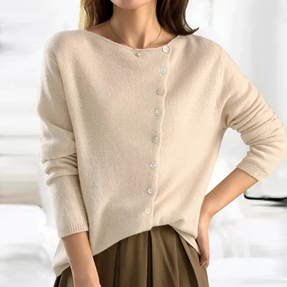 Alice | Elegante suéter con cuello en V y botones para mujer