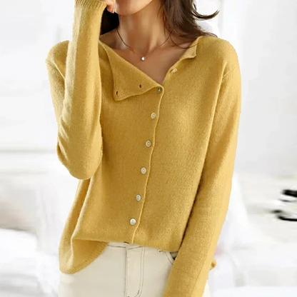 Alice | Elegante suéter con cuello en V y botones para mujer