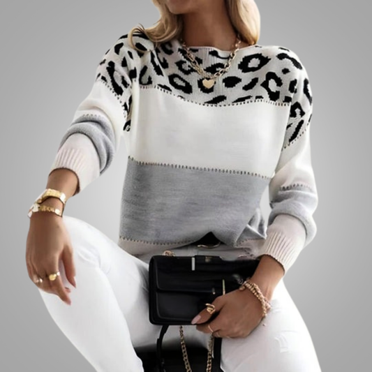 Charlene | Suéter holgado con estampado de leopardo