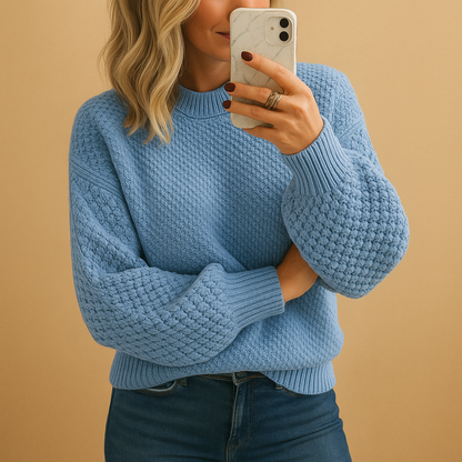 Women’s Winter Cozy Textured Knit Sweater