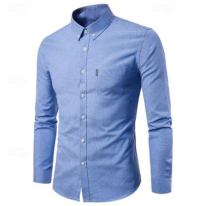 James | Camisa informal con botones y bolsillo en el pecho para hombre