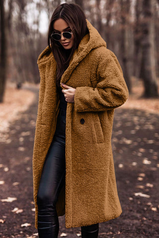 Sídney | Abrigo de invierno con capucha de piel sintética para mujer
