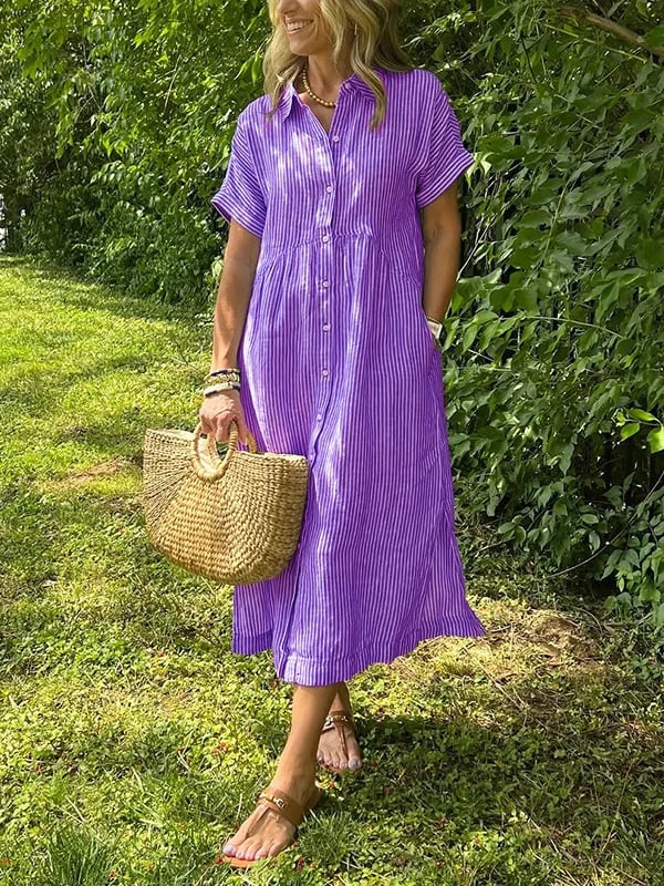 Celira – Camisa a Rayas con Botones
