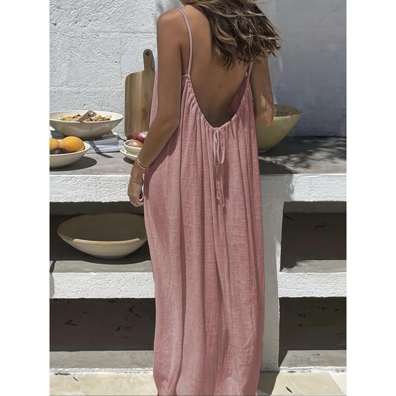 M&D™ - Women's Solid Color Cami Lounge Dress