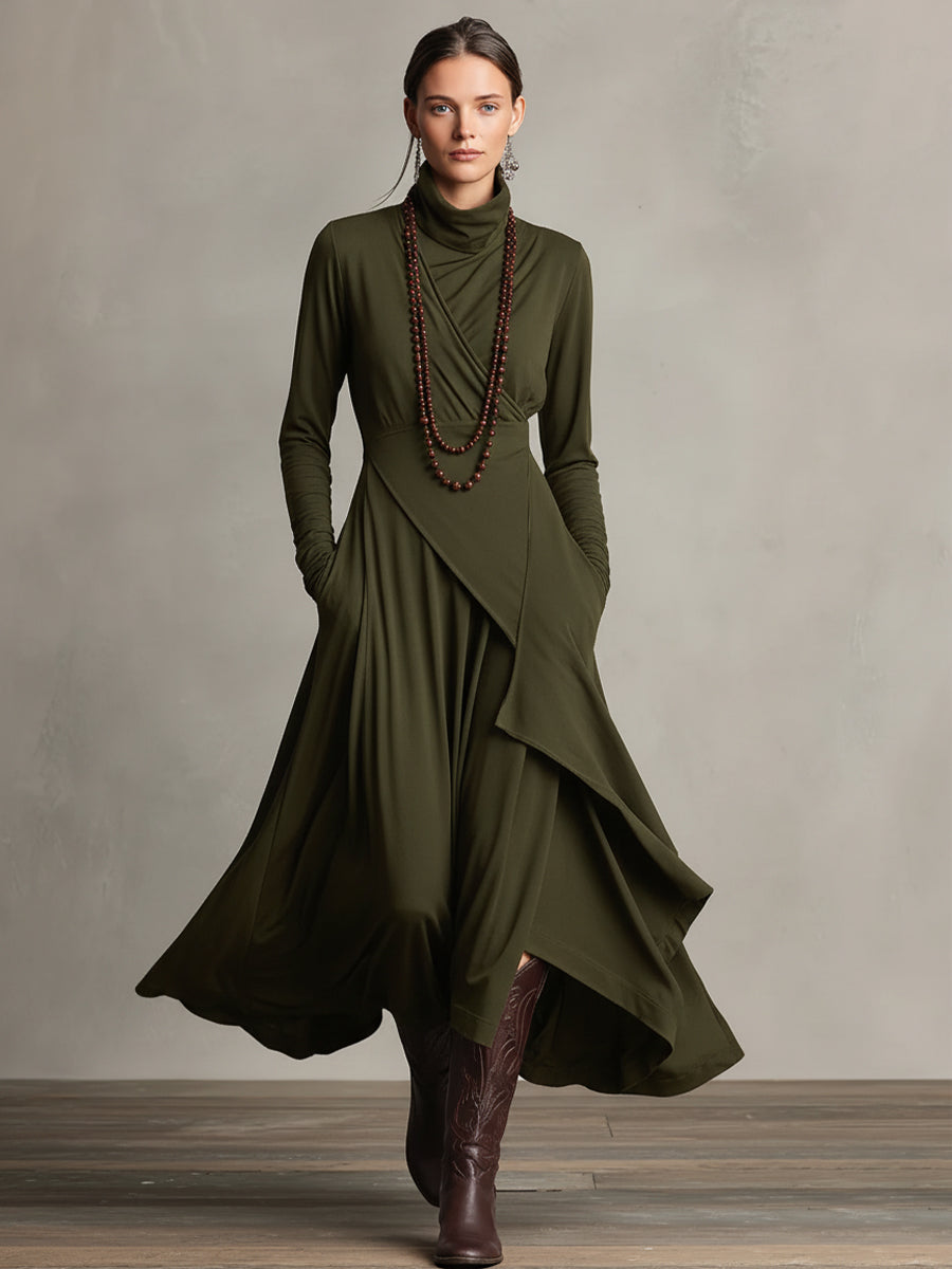 Elegant Draped Dress