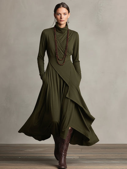 Elegant Draped Dress
