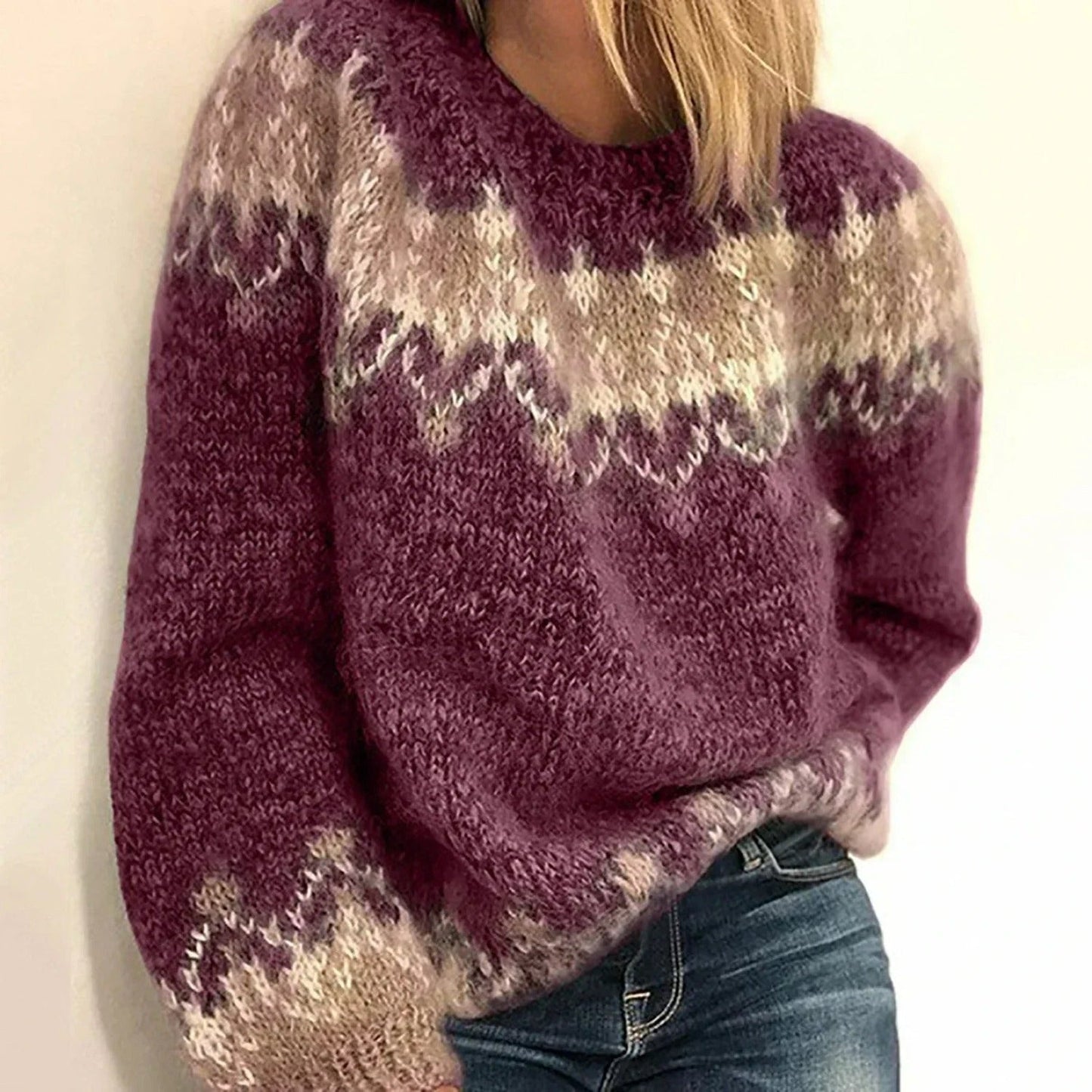 Bella | Women’s Casual Round Neck Winter Sweater