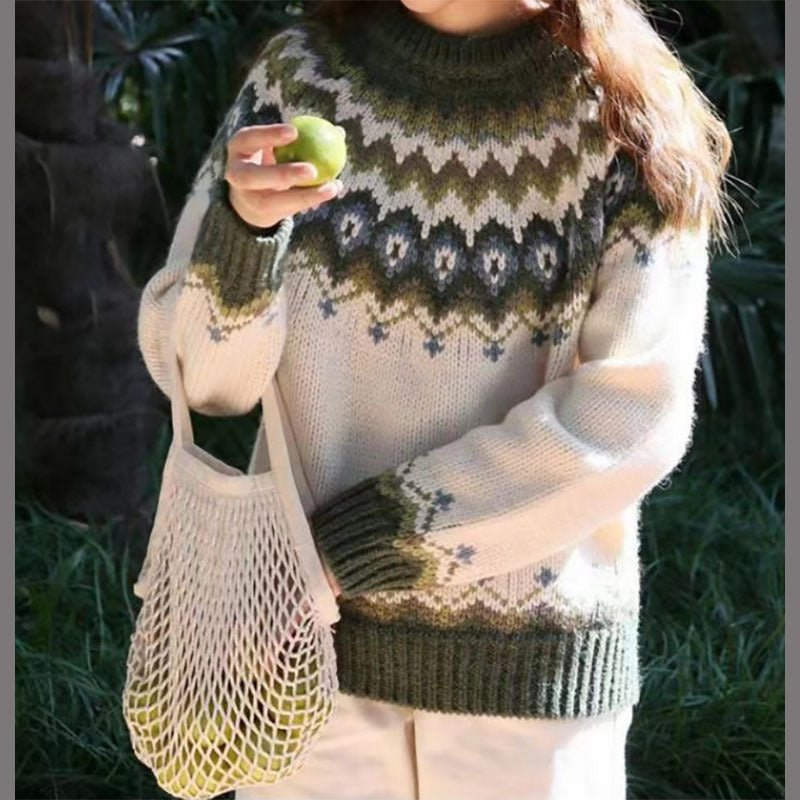 Dana | Women’s Winter Nordic Pattern Sweater