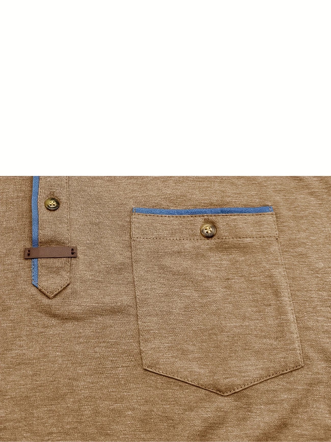 Slade | Camisa clásica de cuello redondo con bolsillo