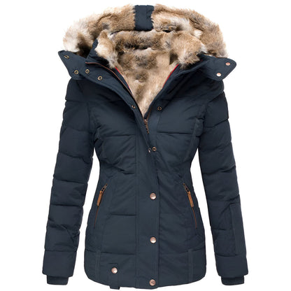 Gabrielle | Women’s Winter Puffer Jacket with Fur Hood