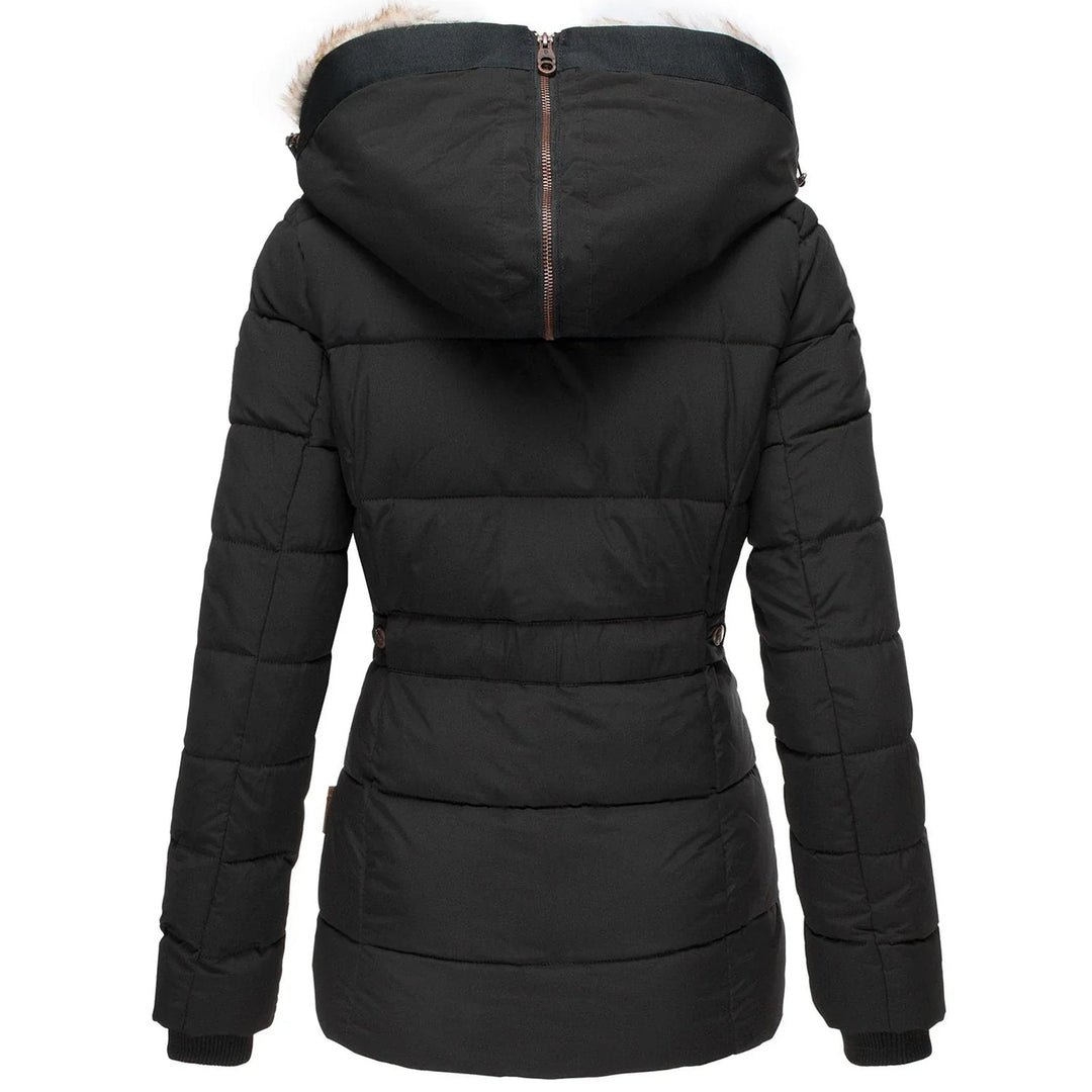 Women’s Winter Puffer Jacket with Fur Hood