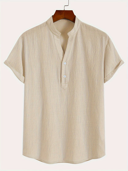 Brent | Camisa cómoda y fresca con cuello en V
