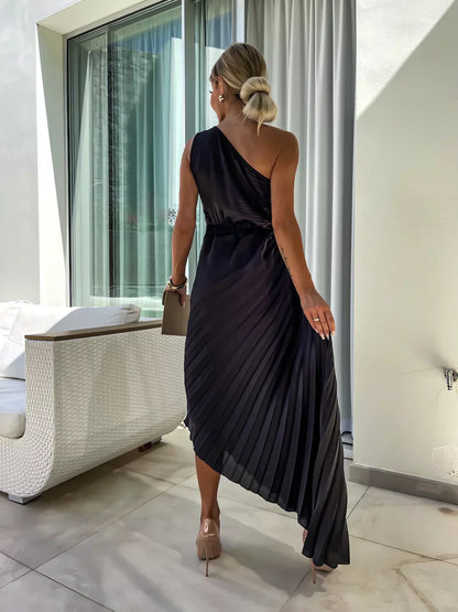 Eya™ | Vestido maxi elegante floral con un hombro