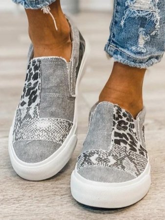 Zapatos elásticos sin cordones con estampado de leopardo para mujer Rose|