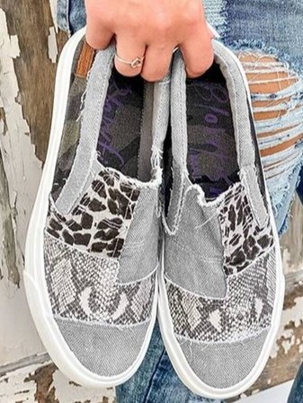 Zapatos elásticos sin cordones con estampado de leopardo para mujer Rose|