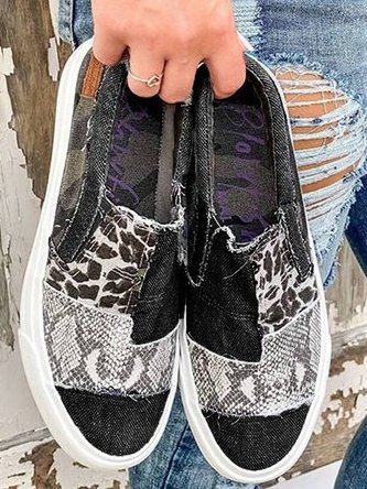 Zapatos elásticos sin cordones con estampado de leopardo para mujer Rose|
