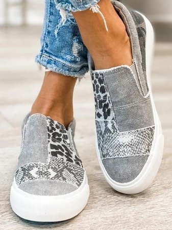 Zapatos elásticos sin cordones con estampado de leopardo para mujer Rose|