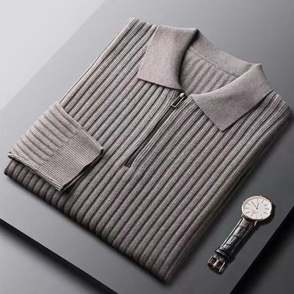 Grant | Stylish Ribbed Sweater for Men with Zip