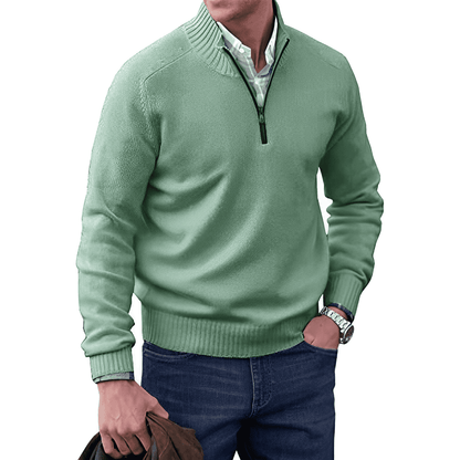 Evan | Men’s Knitted Half-Zip Pullover Jumper