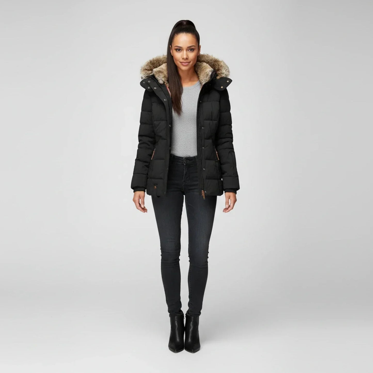 Women's Hooded Quilted Puffer Jacket