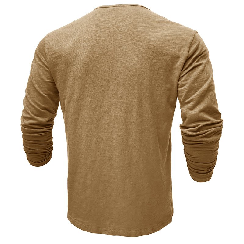 Justin | Camisa Henley de manga larga para hombre