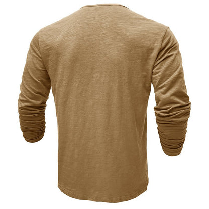 Justin | Camisa Henley de manga larga para hombre