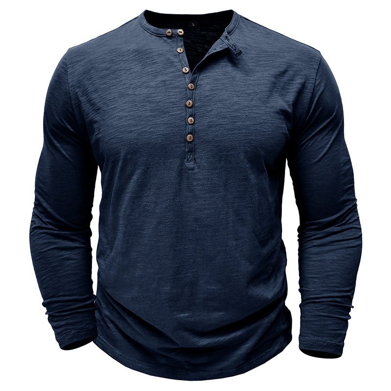 Justin | Camisa Henley de manga larga para hombre