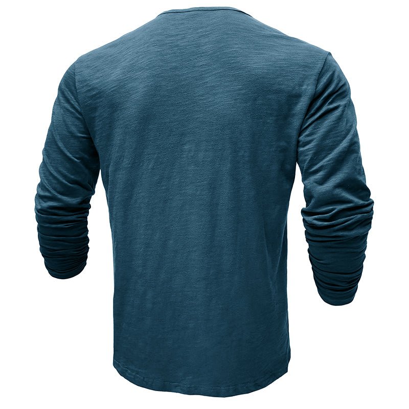 Justin | Camisa Henley de manga larga para hombre