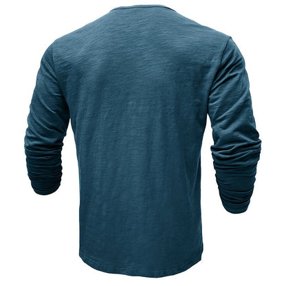Justin | Camisa Henley de manga larga para hombre