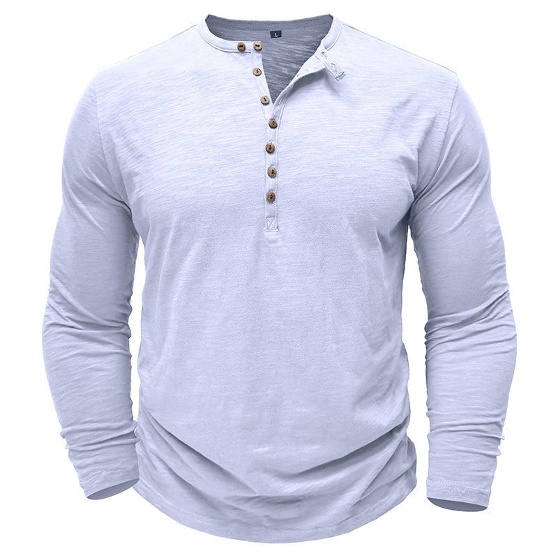 Justin | Camisa Henley de manga larga para hombre