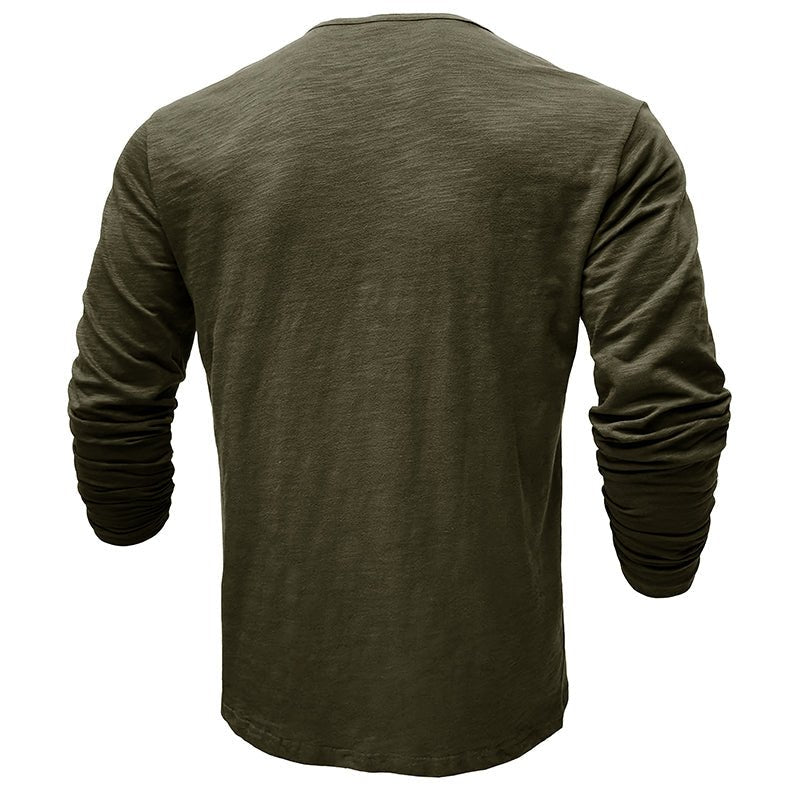 Justin | Camisa Henley de manga larga para hombre