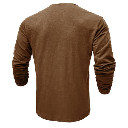 Justin | Camisa Henley de manga larga para hombre
