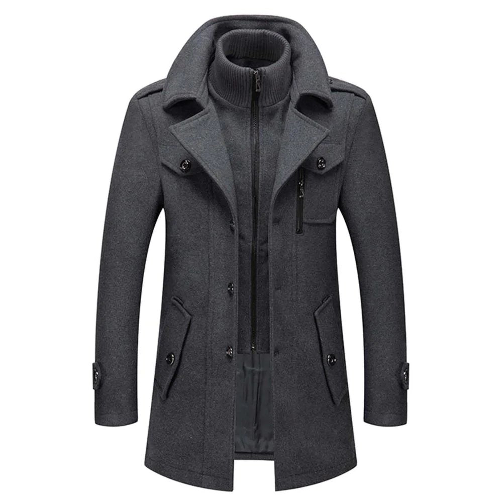 Classic Thermal Wool Blend Coat