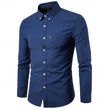 James | Camisa informal con botones y bolsillo en el pecho para hombre