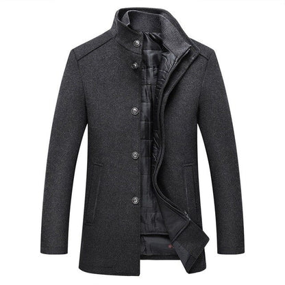 Jaxon | Chaqueta de invierno con cuello alto y botones para hombre