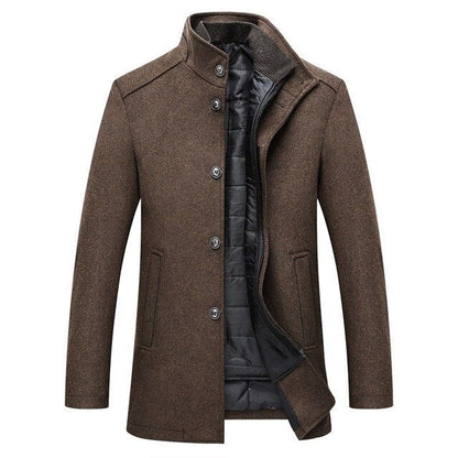 Jaxon | Chaqueta de invierno con cuello alto y botones para hombre