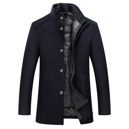 Jaxon | Chaqueta de invierno con cuello alto y botones para hombre