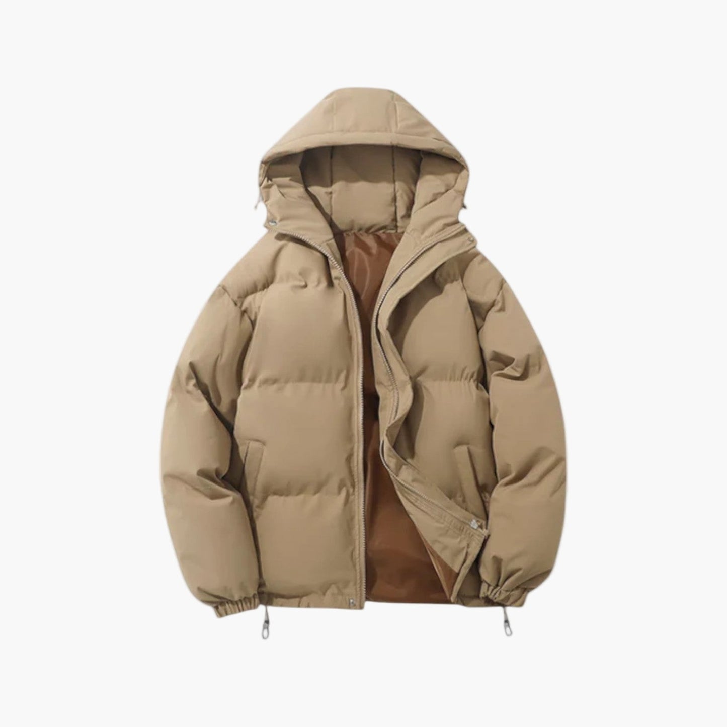 Cory | Chaqueta acolchada de invierno con capucha y cremallera para hombre 