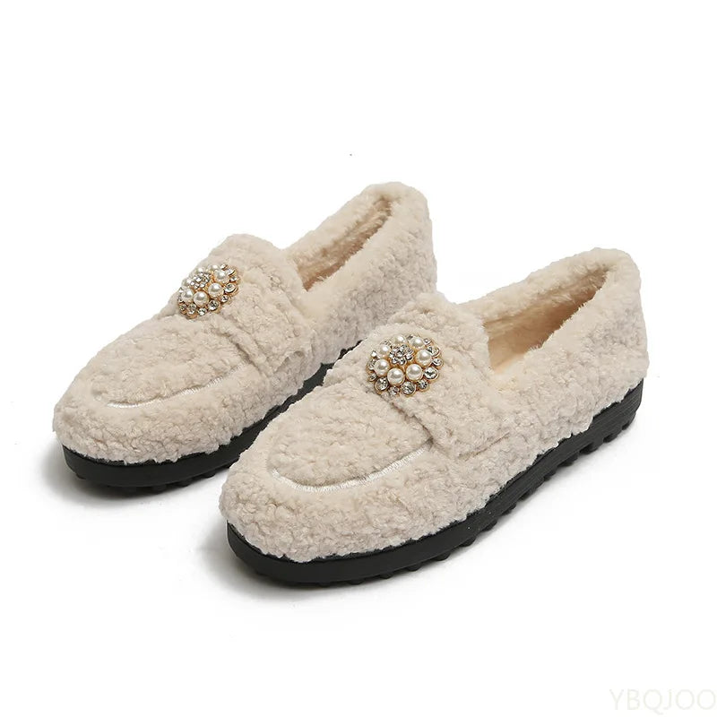 ALBA | Mocasines cómodos sin cordones con perlas 