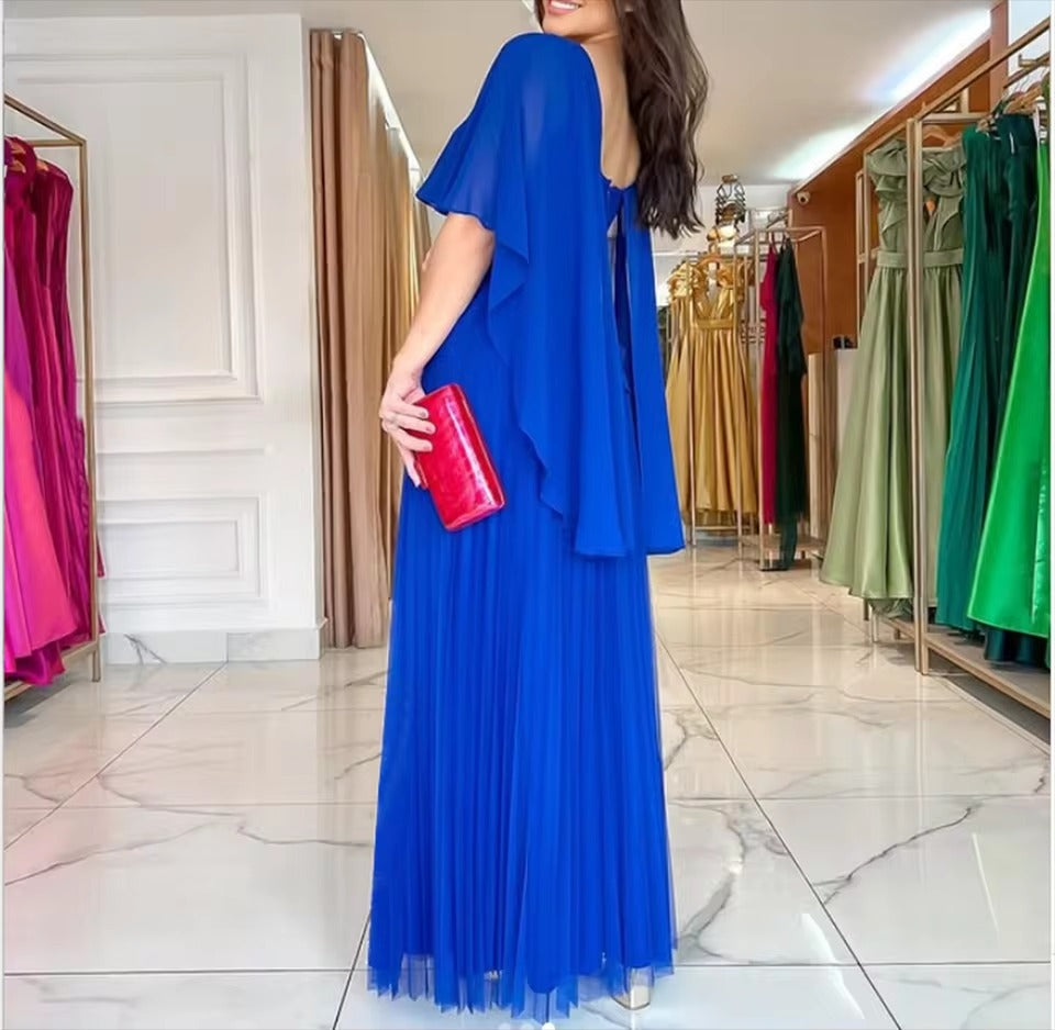 Women’s Formal Pleated Floor Length Dress