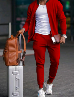Evan | Chándal informal de viaje para hombre con chaqueta con cremallera