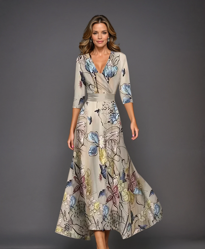 Ysa | Vestido elegante con estampado floral