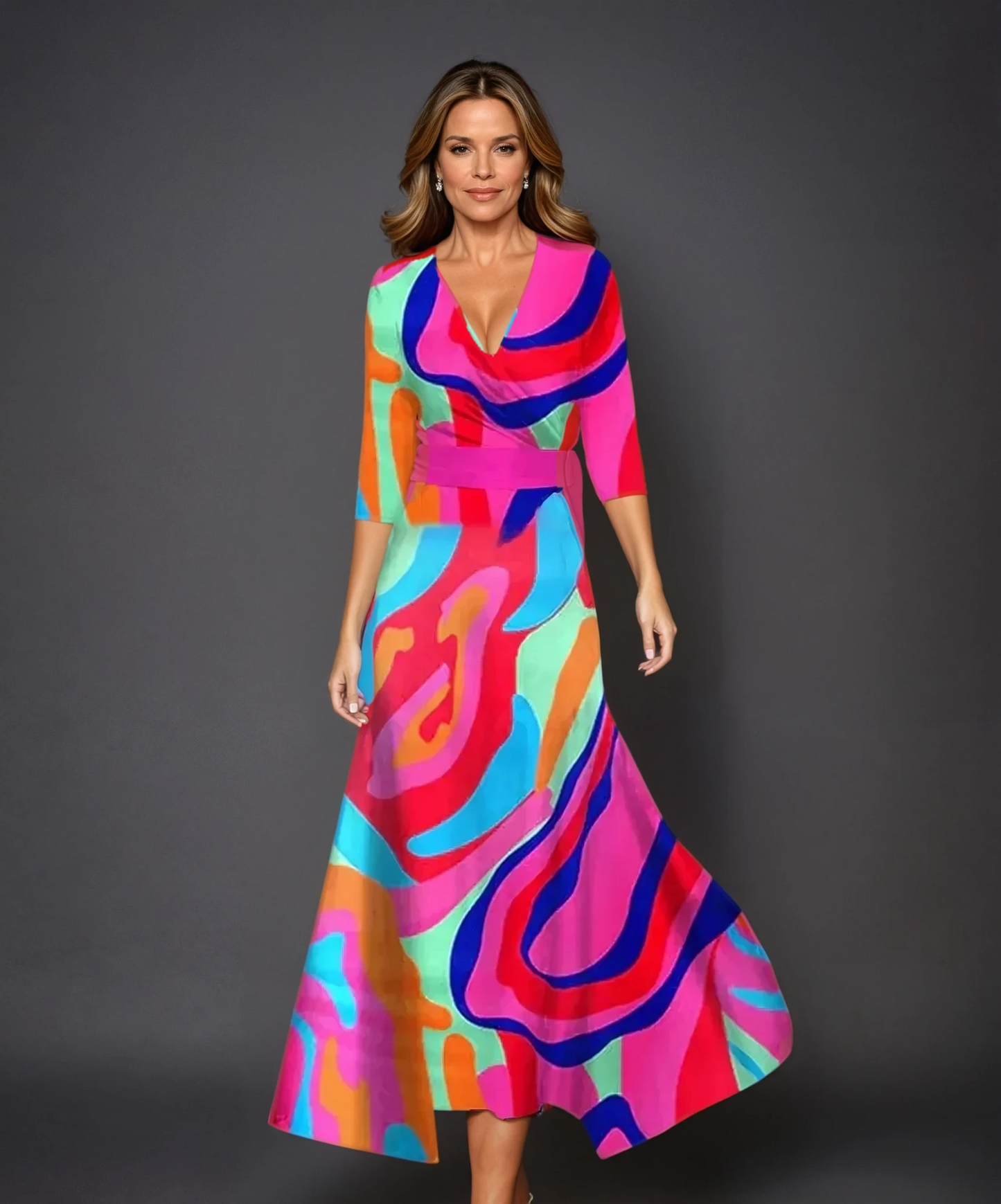 Ysa | Vestido elegante con estampado floral