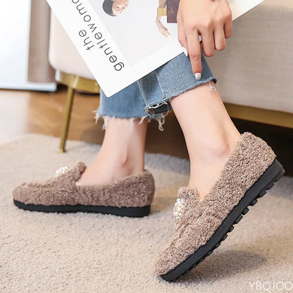 ALBA | Mocasines cómodos sin cordones con perlas 