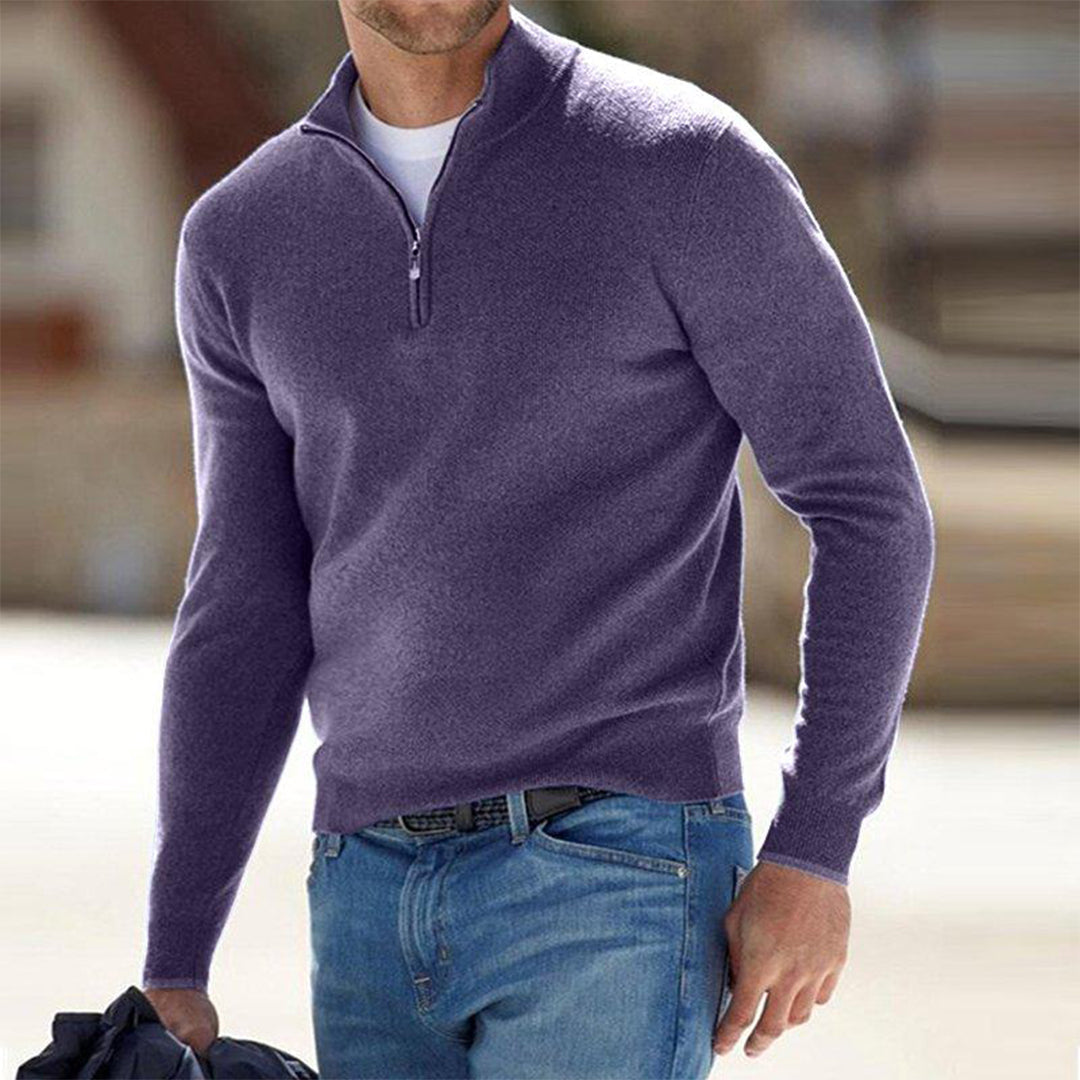 Men’s Winter Half-Zip Warm Jumper