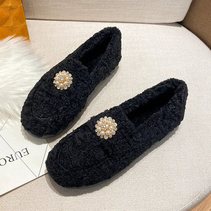 ALBA | Mocasines cómodos sin cordones con perlas 