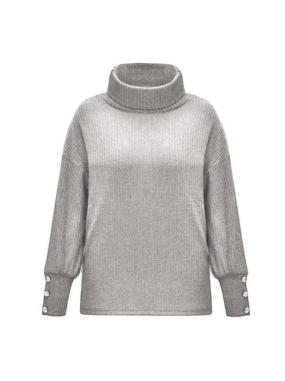 Audrey | Women’s Winter Ribbed Cowl Neck Sweater